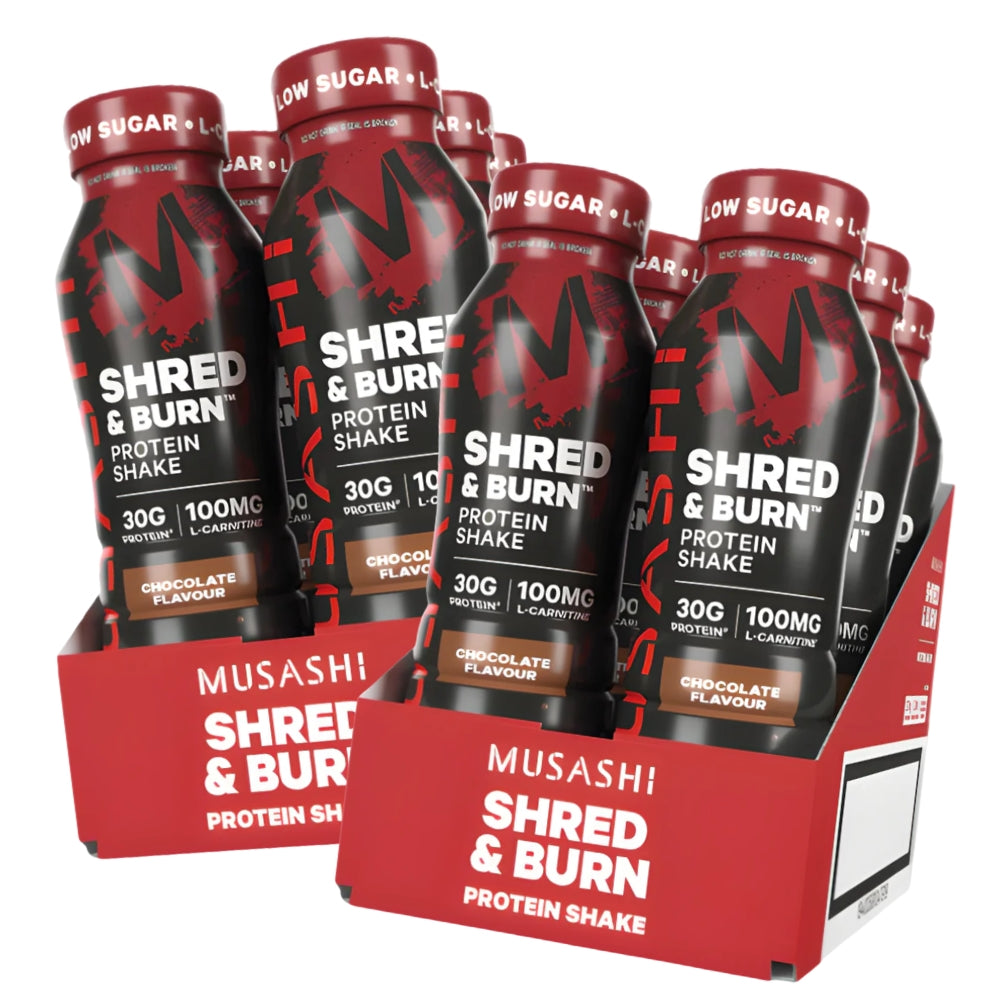 Musashi Shred & Burn Protein Shake 2x 6 Pack Stack