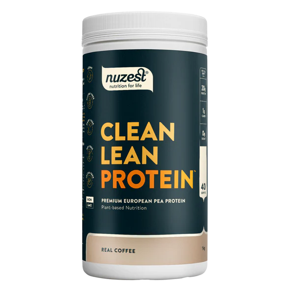 Nuzest Clean Lean Protein container on a white background