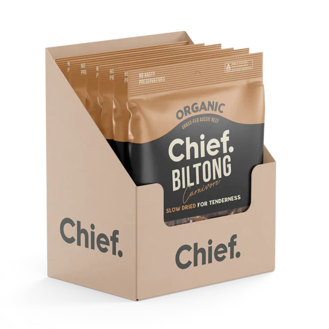 Chief Organic Grass-Fed Beef Biltong 90g