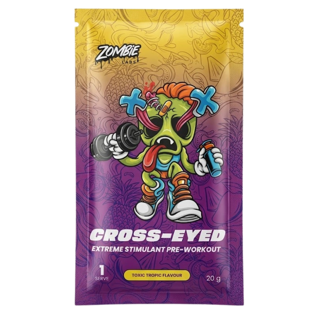 1x Zombie Labs Cross-Eyed Extreme Stim + Beta Alanine Pre Workout Sample Sachet (Random Flavour) *Free Sample*