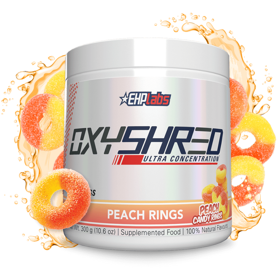 EHP Labs OxyShred Ultra Concentration Fat Burner Peach Candy Rings