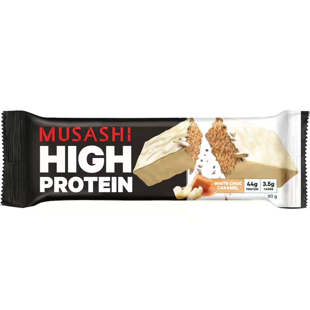 Musashi High Protein Bar White Choc Caramel / Single Bar