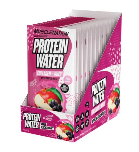 Muscle Nation Protein Water Apple Blackcurrant / 10x Sachet Box