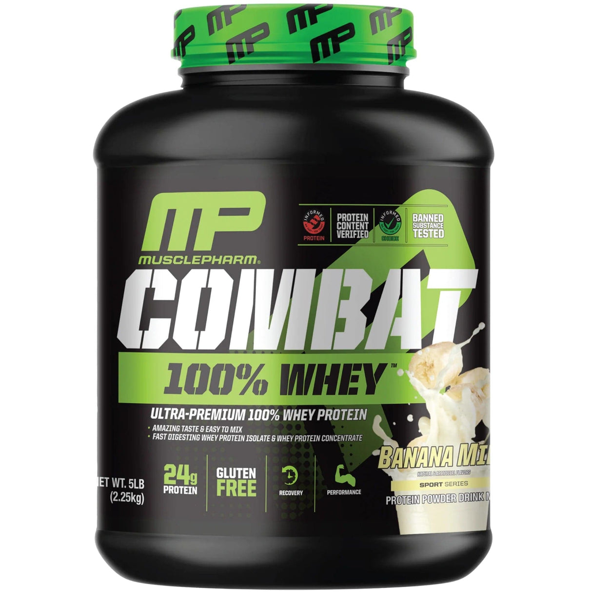 MusclePharm Combat 100% Whey 5lb Banana