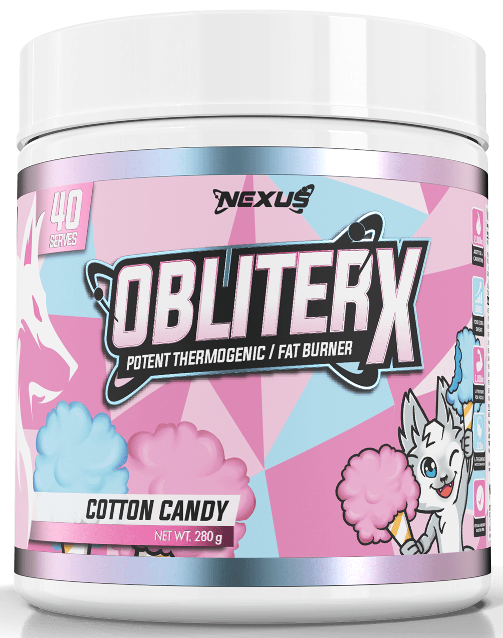 Nexus Sports Nutrition Obliterx Fat Burner Cotton Candy