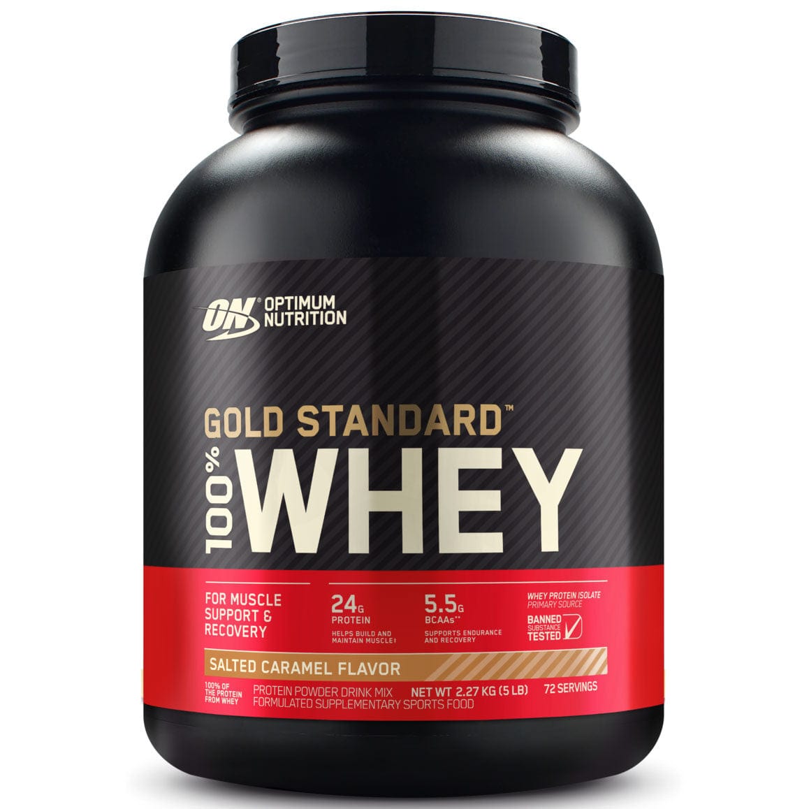 Optimum Nutrition Gold Standard 100% Whey Protein Powder 5lb / Salted Caramel