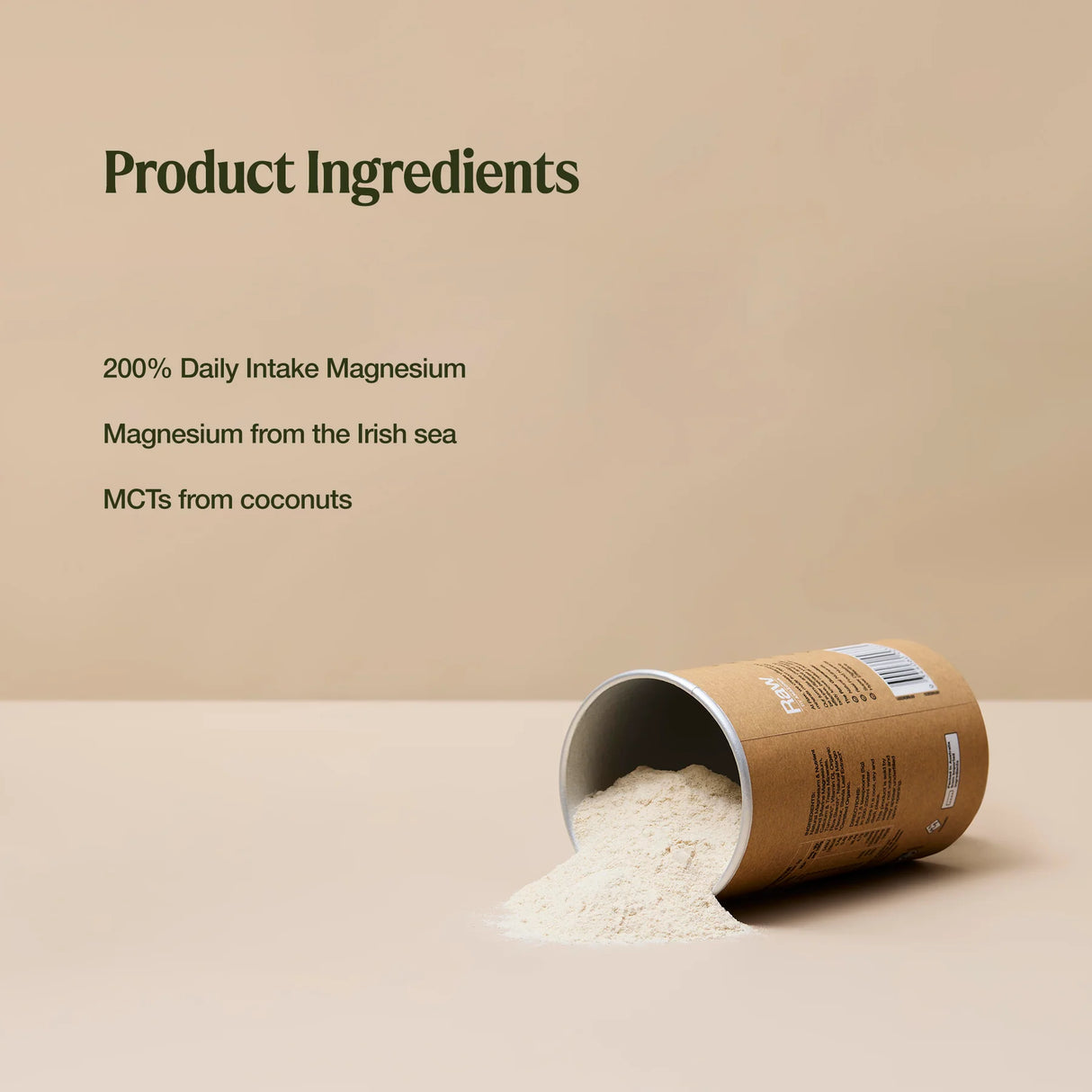 Raw Real Food Nutrients Muscle Magnesium Powder