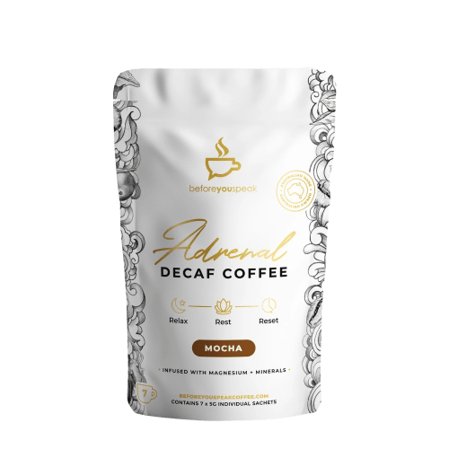 Before You Speak Adrenal Decaf Coffee Trial Pouch Mocha / 7 Sachets