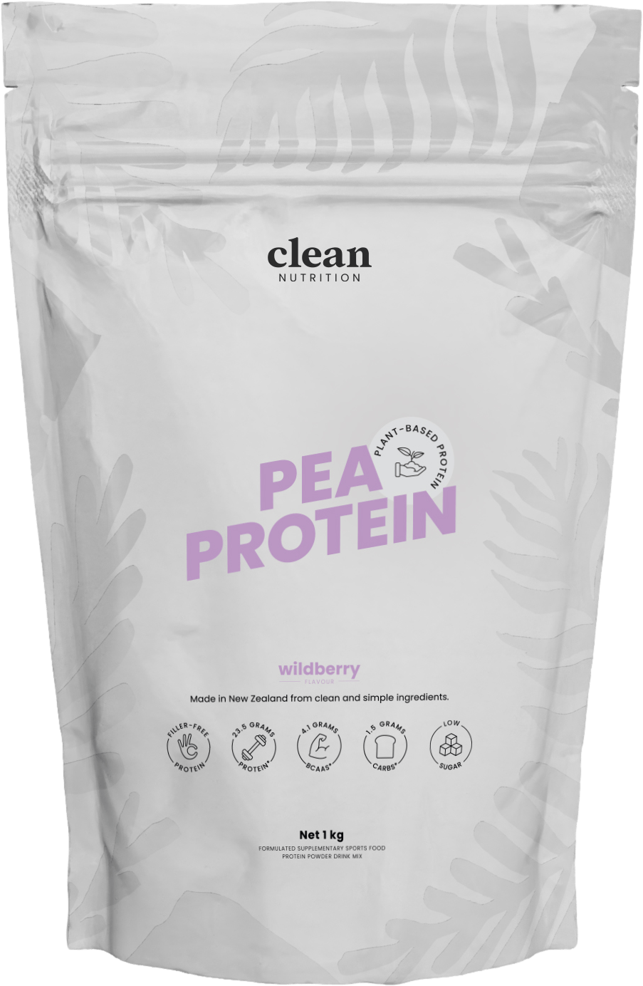 Clean Nutrition Pea Protein 1kg Wildberry