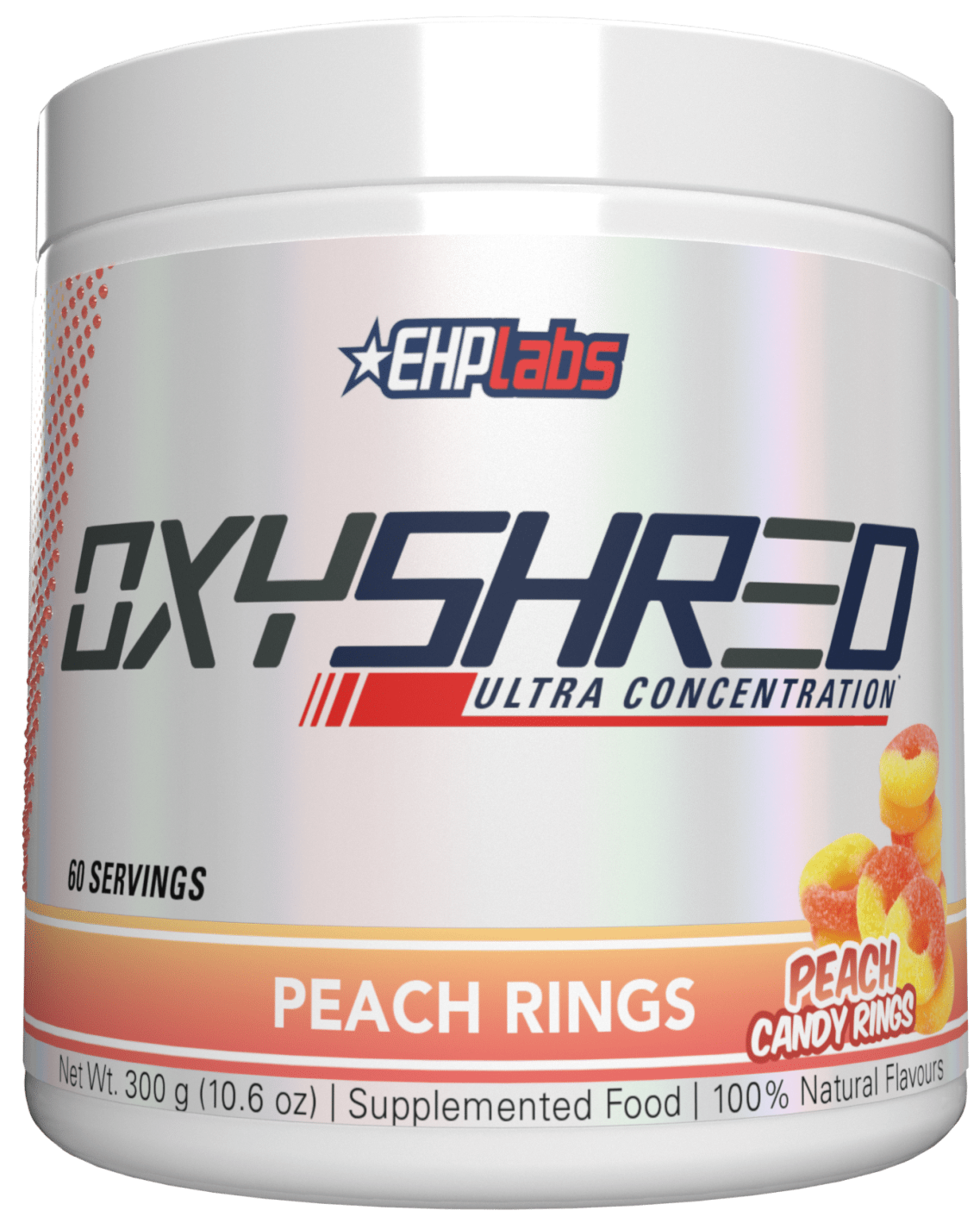 EHP Labs OxyShred Fat Burner Limited Edition Peach Candy Rings