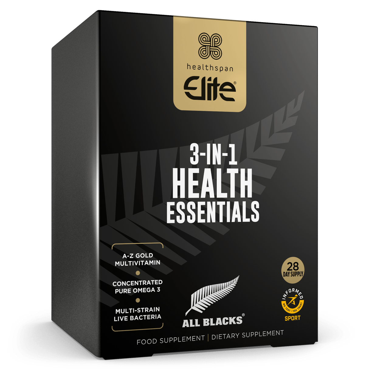 Healthspan Elite All Blacks 3-in-1 Health Essentials
