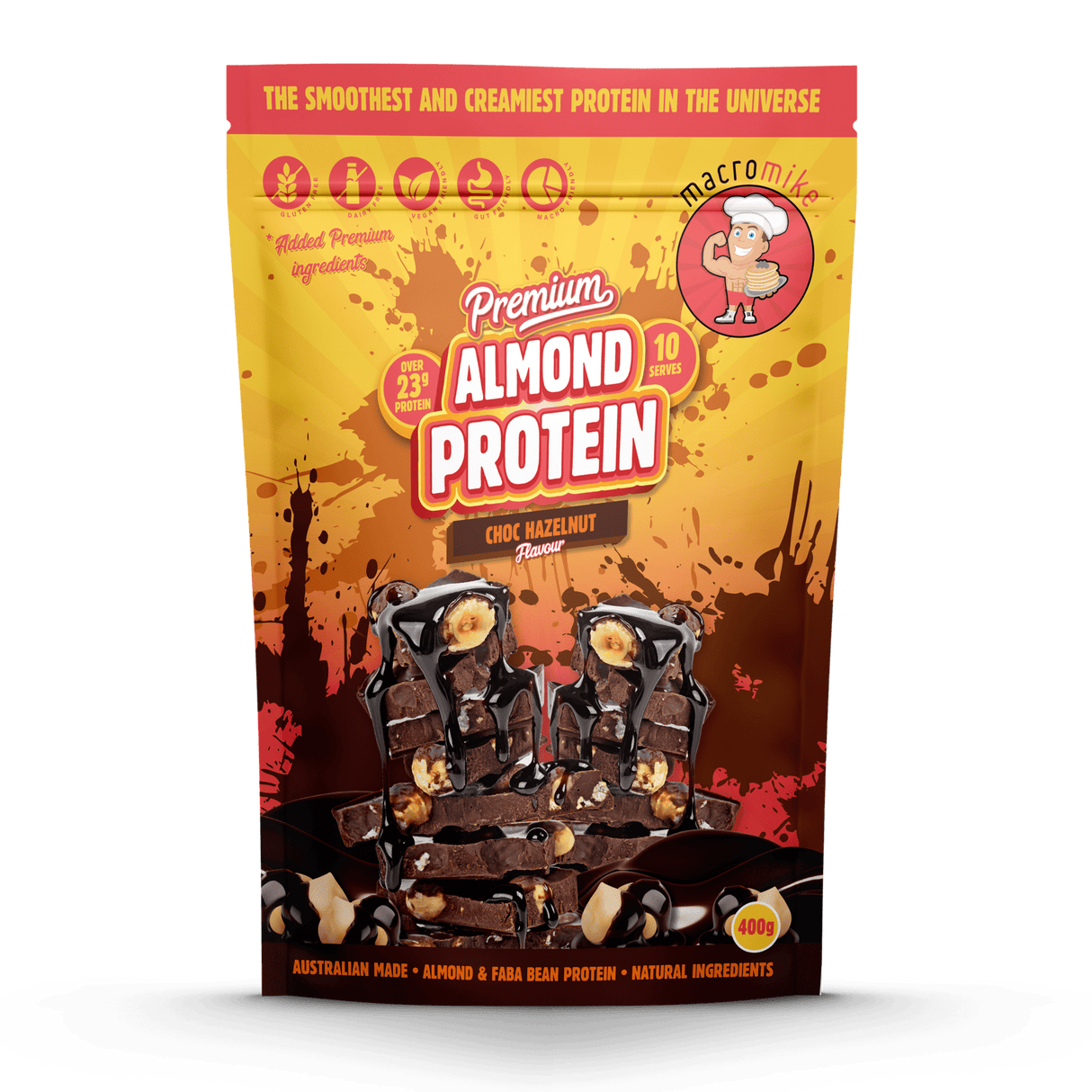 Macro Mike Premium Plant Protein Chocolate Hazelnut / 400g