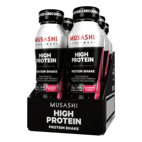 Musashi High Protein Shake 6x 375ml Strawberry