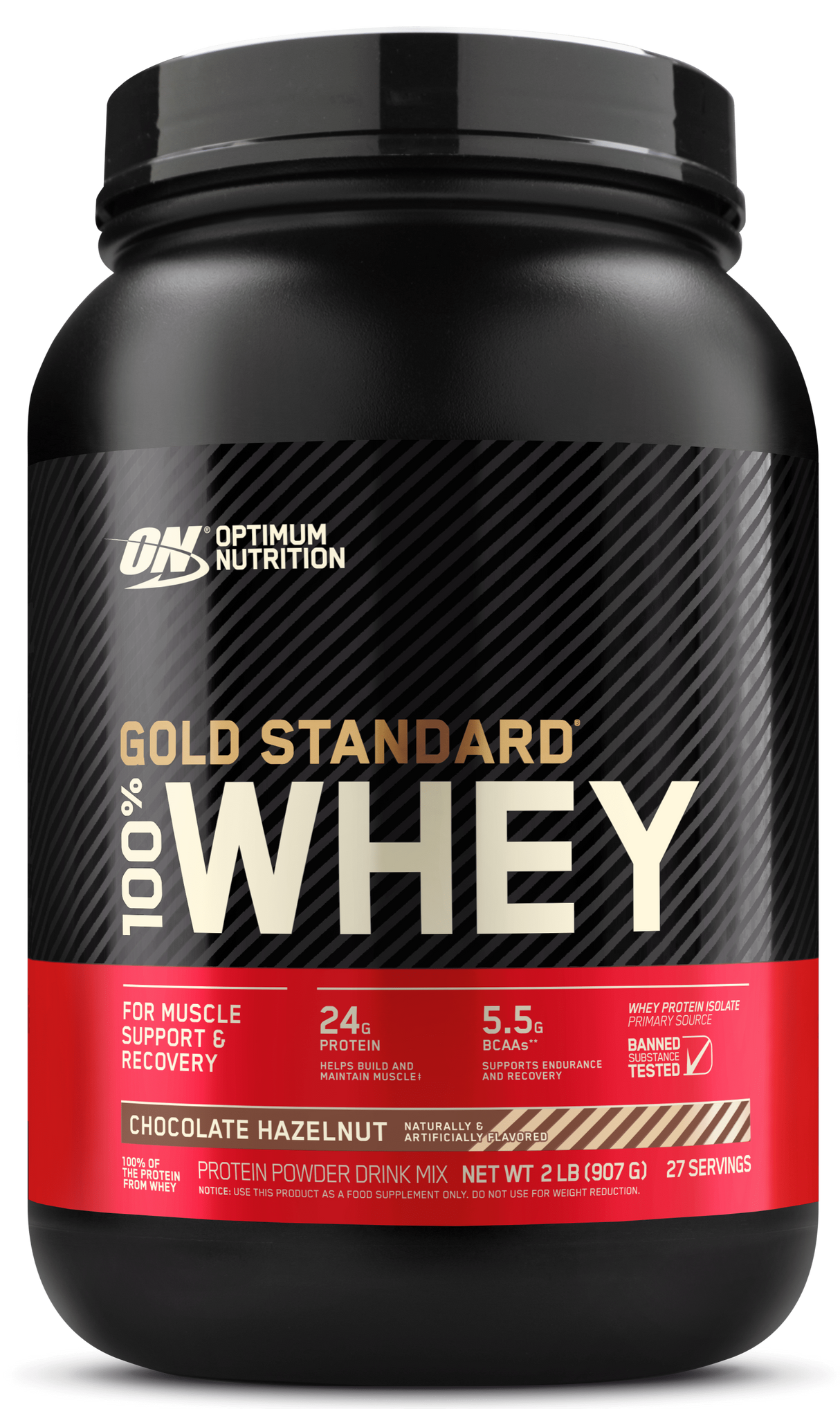 Optimum Nutrition Gold Standard 100% Whey 2lb Choc Hazelnut (2lb)