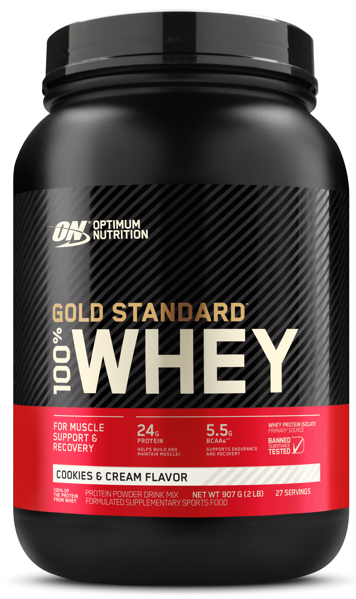Optimum Nutrition Gold Standard 100% Whey 2lb Cookies and Cream (2lb)
