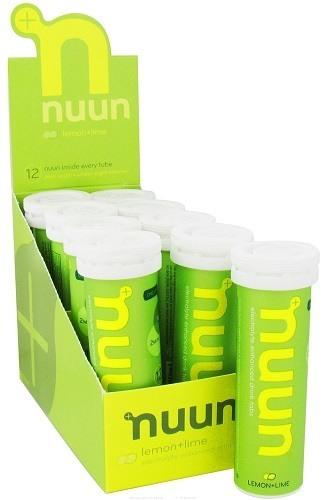 9 green tubes of hydration tablets placed in a little box