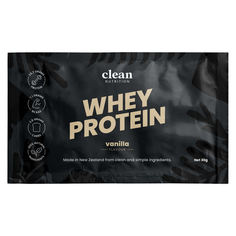 Clean Nutrition Whey Protein Powder Single Serve Sachet