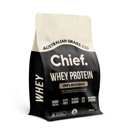 Chief Whey Protein package on a white background