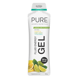 PURE Sports Nutrition Fluid Energy Gel packaging with lemon and lime illustration on a white background