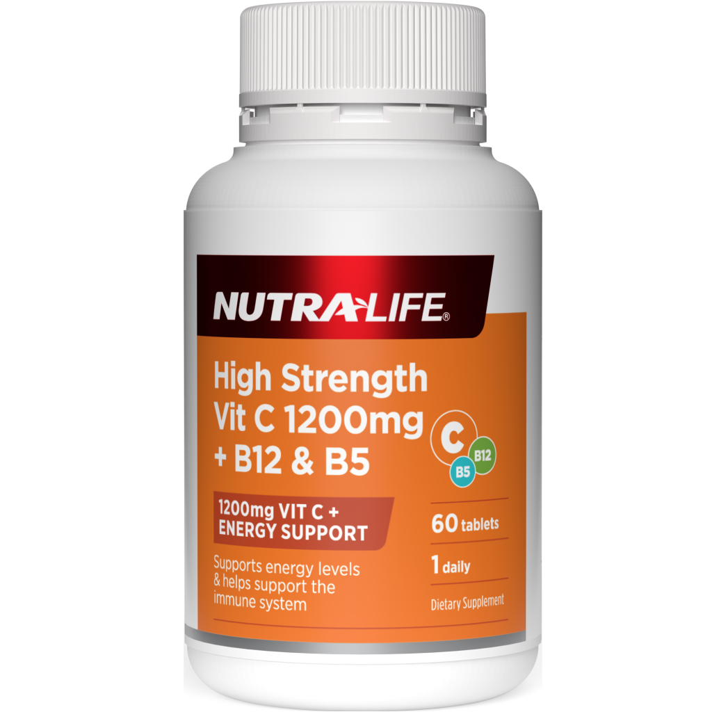 Nutra-Life High Strength Vit C 1200mg + B12 + B5