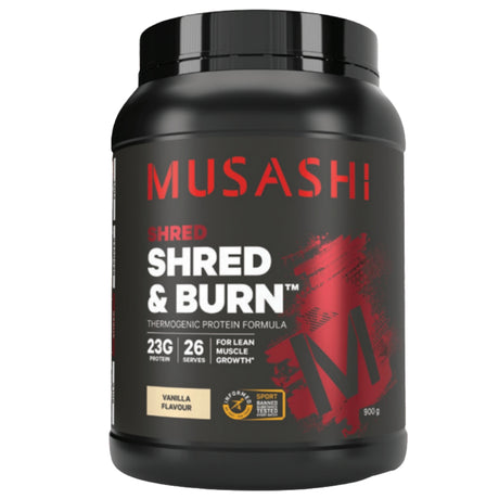 Musashi Shred & Burn Protein Powder
