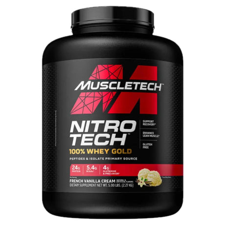 MuscleTech Nitro Tech 100% Whey Gold Protein Powder 5lb