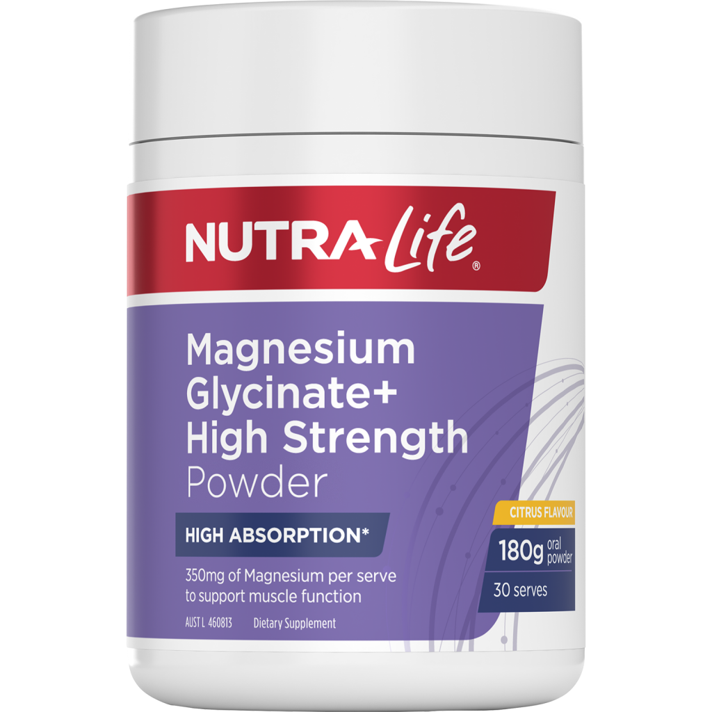 NutraLife Magnesium Glycinate + High Strength Powder