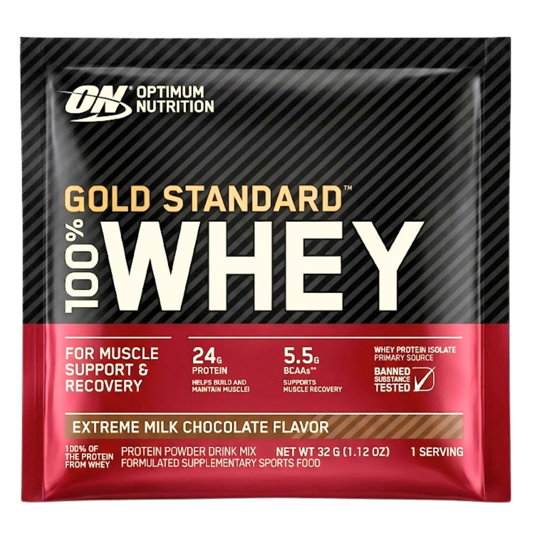 1x Optimum Nutrition Gold Standard 100% Whey Protein Powder Sample - Extreme Milk Choc *Free Sample*