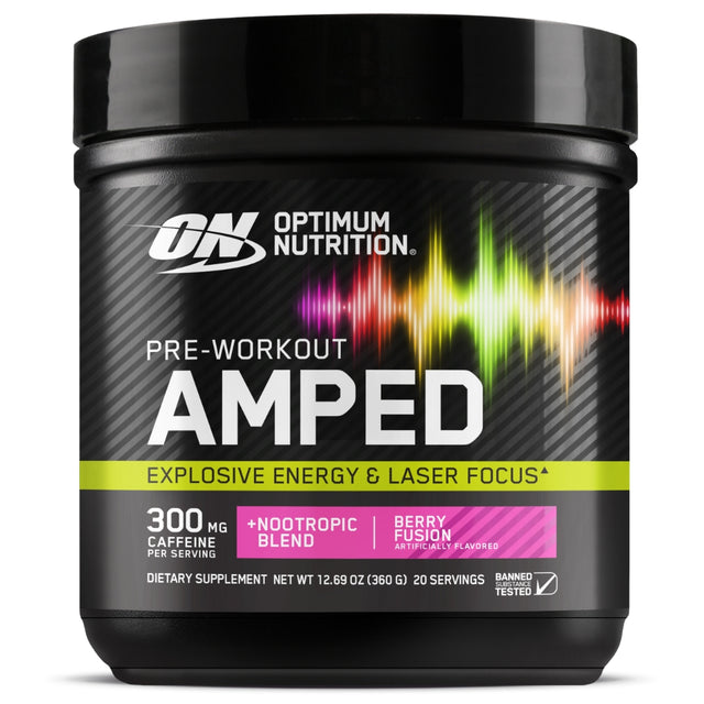 Optimum Nutrition Amped Pre Workout Berry Fusion Flavour