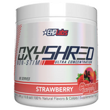 OxyShred supplement container with ExoLabs branding on a white background