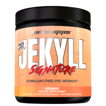 Dr. Jekyll Signature Stimulant-Free Pre-Workout supplement container on a white background