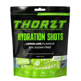Thorzt Hydration Shots packaging with lemon lime flavor on a white background