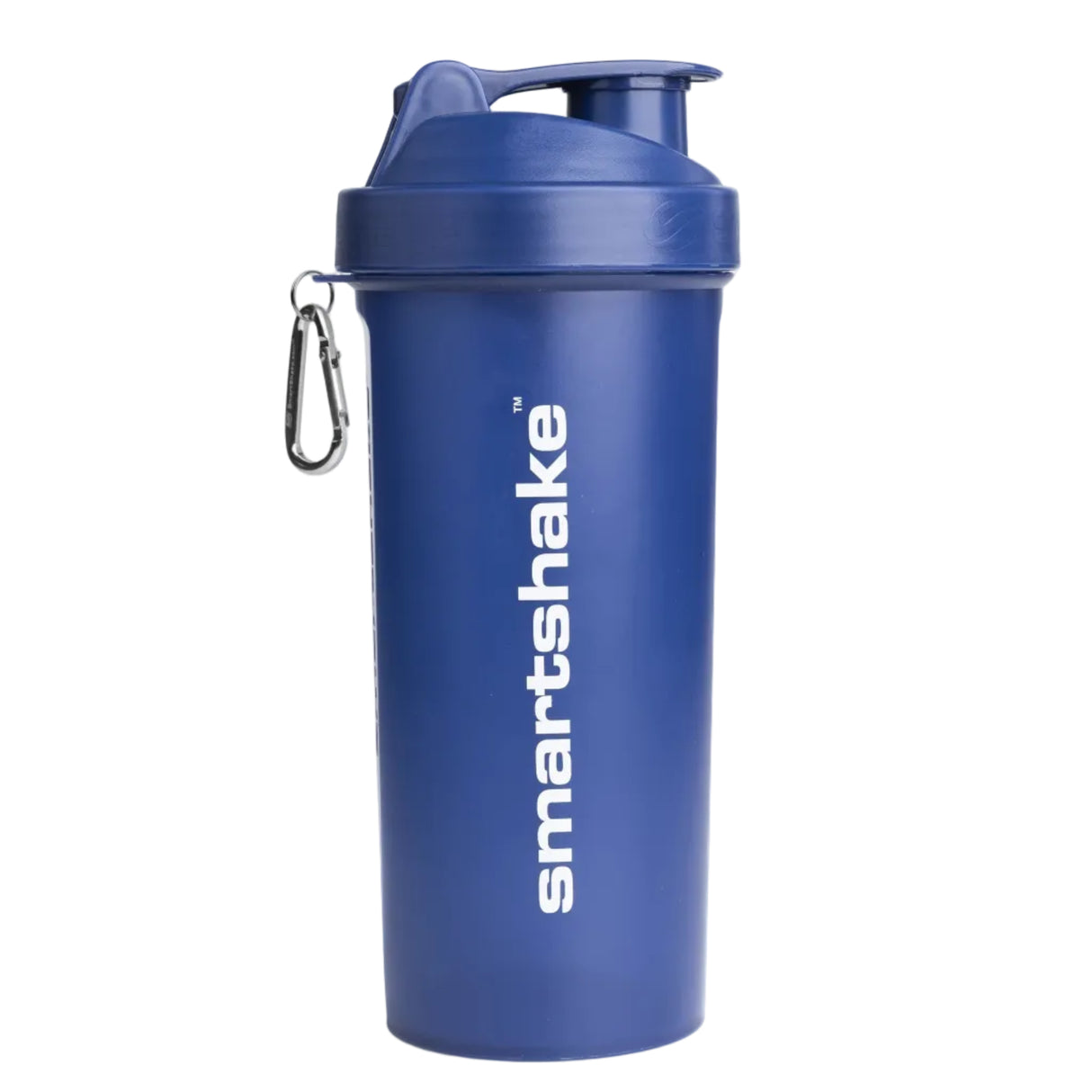 Blue smartshake shaker bottle on a white background