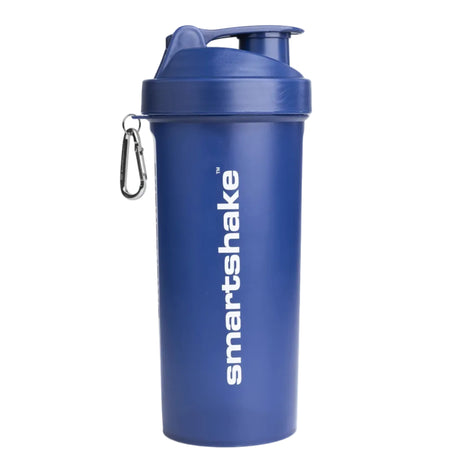 Blue smartshake shaker bottle on a white background