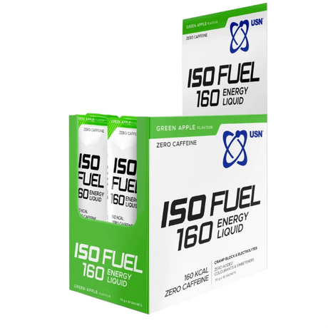 USN ISO Fuel 160 Energy Liquid packaging on a white background