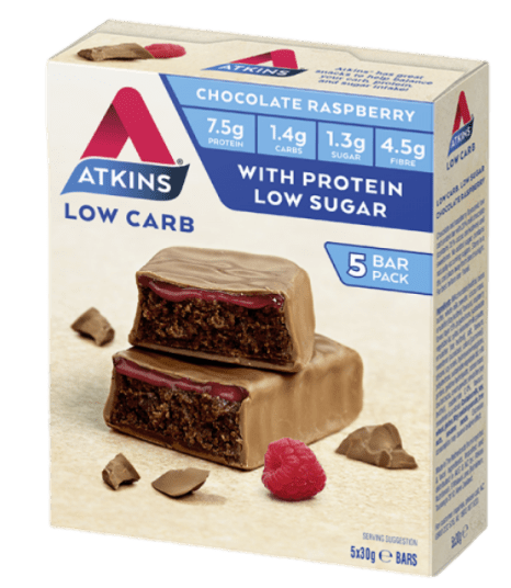 Atkins Advantage Protein Bars 5 Pack Chocolate Raspberry / 6 x 5x30gm (Value Box)