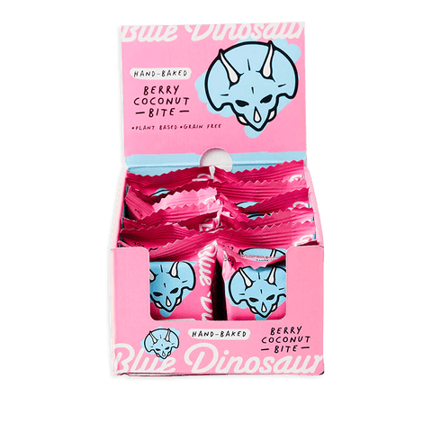 Blue Dinosaur Bites 18 Pack / Berry & Coconut