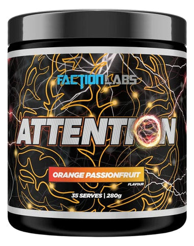 Faction Labs Attention Pre-Workout Orange Passionfruit