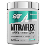 GAT Sport Nitraflex Strength & Energy Powder container on a white background