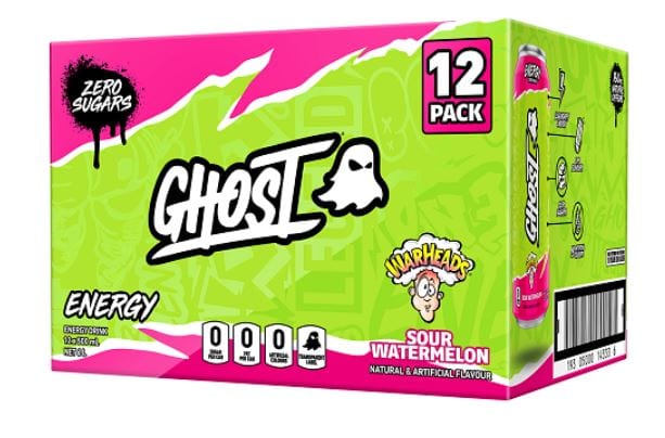 Ghost Energy Drink RTD Warheads Sour Watermelon / 12 Pack