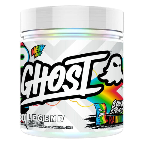 Ghost Legend V4 Pre Workout 30 Serves / Sour Strips Rainbow