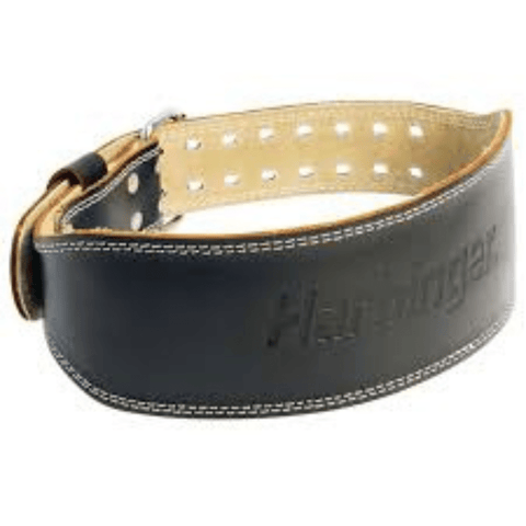 Harbinger 4" Padded Leather Lifting Belt Black