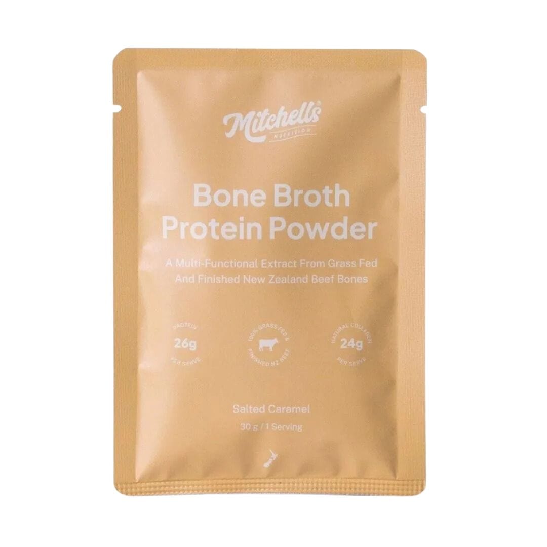 Mitchells Nutrition Bone Broth Protein Powder Salted Caramel / Single Sachet