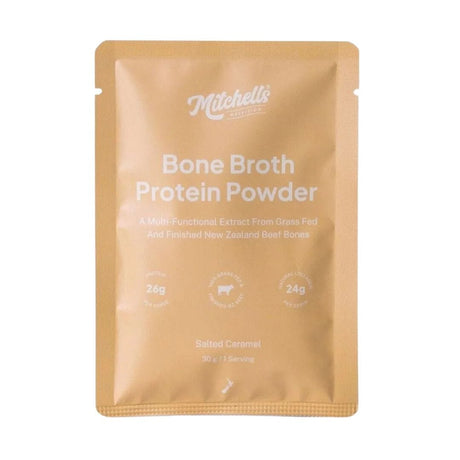 Mitchells Nutrition Bone Broth Protein Powder Salted Caramel / Single Sachet