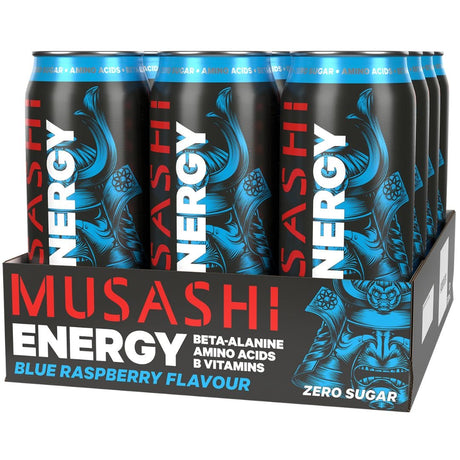 Musashi Energy Drink RTD 500ml Blue Raspberry / 12 Pack