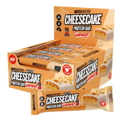 Muscle Nation Cheesecake Protein Bar Caramel / 12 Pack