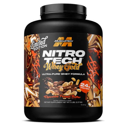 MuscleTech Nitro Tech 100% Whey Gold Protein Powder 5lb