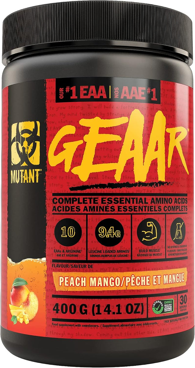 Mutant GEAAR BCAA + EAA 30 Serve Peach Mango
