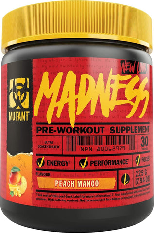 Mutant Madness Pre-Workout 30 Serve Peach Mango