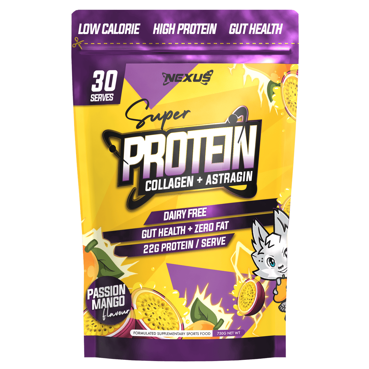 Nexus Sports Nutrition Super Protein Collagen Water Passion Mango